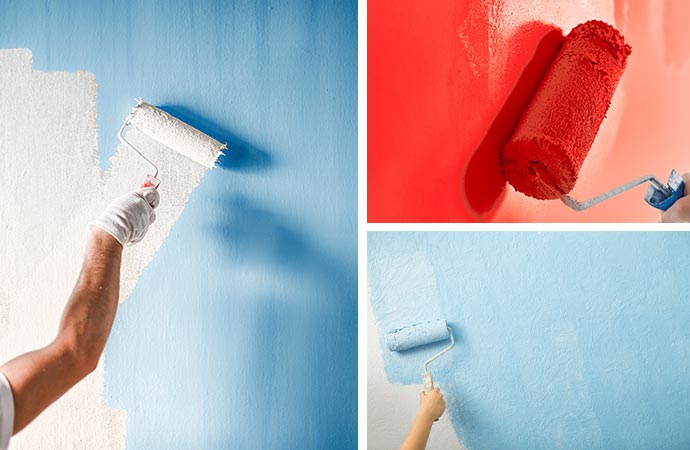 different types of interior painting such as Matte, gloss etc.