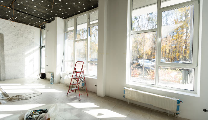 interior painting in progress