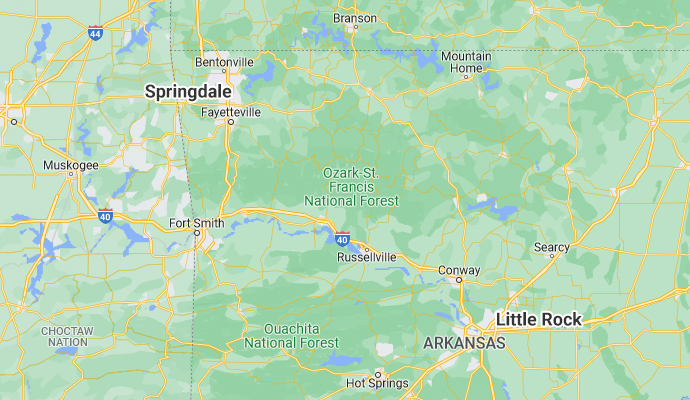 Arkansas Commercial Painters Service Area Map